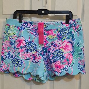 Lilly Pulitzer Women's Floral Print Shorts - Blue and Pink